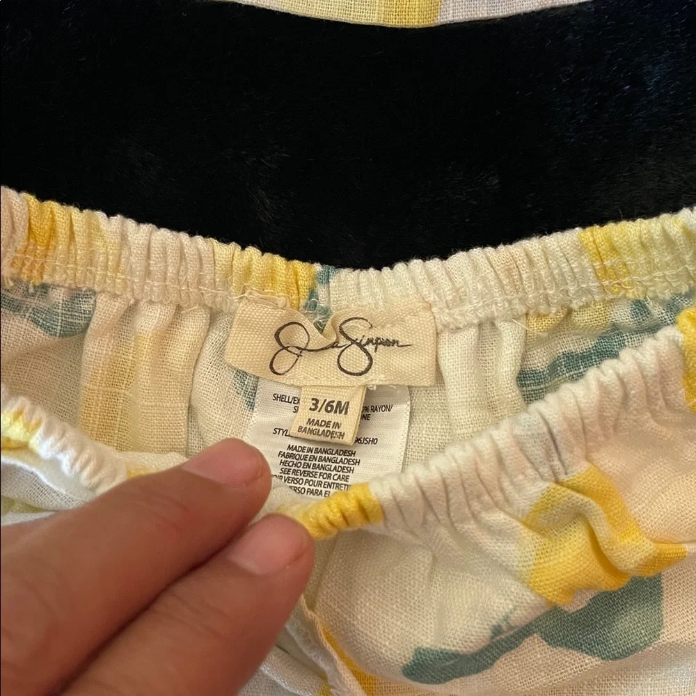 Jessica Simpson Baby Lemons Set Sz 3/6M Summer Outfit NEW